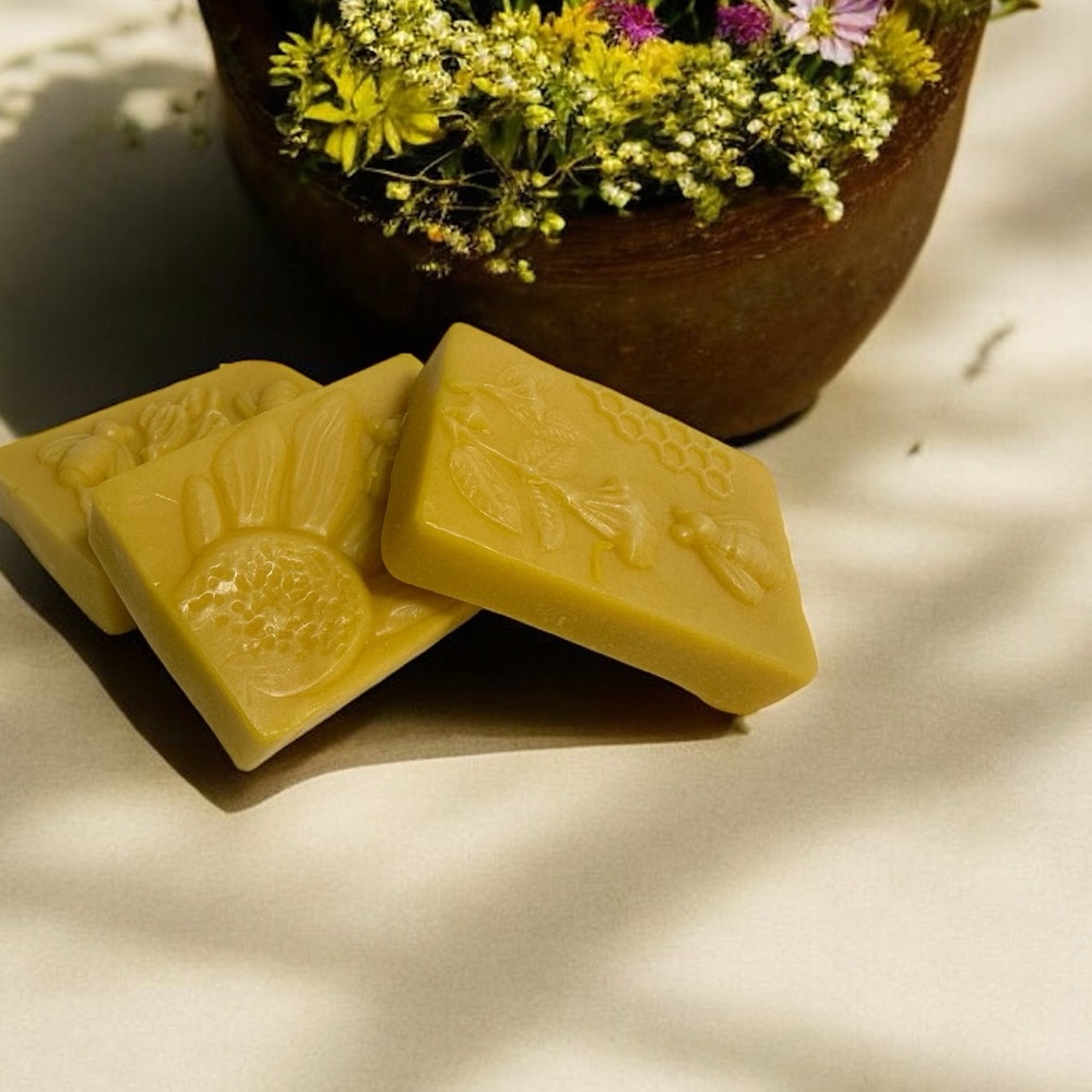 Artisan Embossed Yellow Soap Bars